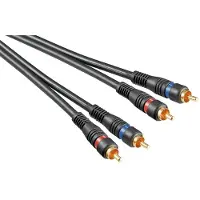 HQ Products Câble de connexion stéréo 2 x cinch, double blindage -