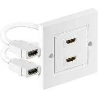 Goobay Plaque murale HDMI - 2x HDMI -