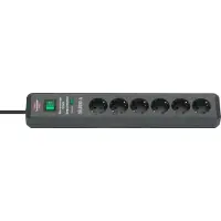 Brennenstuhl Rallonge à 6 prises Secure-Tec 2 m Anthracite