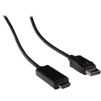 Nedis Câble DisplayPort | DisplayPort Male | HDMI Connector | 1080p | Nickelé | 1.00 m | Rond | PVC | Noir | Label
