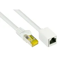 Alcasa electronik 8070VR-010W Patchkabelverl. m. Cat.7 RK weiß 1m