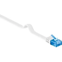 Goobay Câble réseau plat 0,5m - 20m, Couleur:Blanc, Longueur:20 m