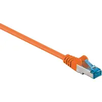 Goobay Câble patch CAT 6A, S/FTP (PiMF), orange, 10 m - Conducteur en cuivre (CU), gaine de câble sans halogène (LSZH)