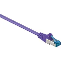 Goobay Câble patch CAT 6A, S/FTP (PiMF), violet, 7,5 m - conducteur en cuivre (CU), gaine sans halogène (LSZH)