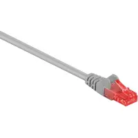 Goobay Câble patch CAT 6, U/UTP, gris, 7,5 m - Conducteur en cuivre (CU), gaine de câble sans halogène (LSZH)
