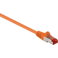 Goobay CAT 6 Patchkabel, S/FTP (PiMF), orange, 10 m - Kupferleiter (CU), halogenfreier Kabelmantel (LSZH)
