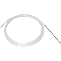 MaxTrack Aide au tirage de câble 20 m nylon Ø 4 mm avec ressort de guidage et œillet