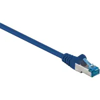 Goobay Câble patch CAT 6A, S/FTP (PiMF), bleu, 15 m - Conducteur en cuivre (CU), gaine de câble sans halogène (LSZH)