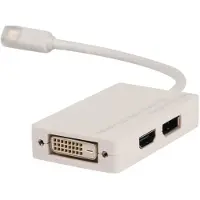 Nedis Mini-Displayport naar Displayport+HDMI+DVI-D female 0,2m wit