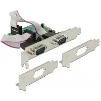 DeLOCK Carte PCI Express > 2 x série RS-232 High Speed 921K avec alimentation électrique