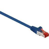 Pro Câble patch CAT 6, S/FTP (PiMF), bleu, 7,5 m - conducteur en cuivre (CU), gaine sans halogène (LSZH)
