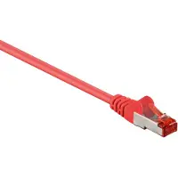 Goobay Câble patch CAT 6, S/FTP (PiMF), rouge, 20 m - conducteur en cuivre (CU), gaine sans halogène (LSZH)