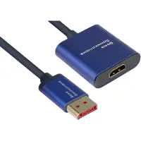 GOOD CONNECTIONS GC DP-AD07 Adaptateur DisplayPort DP mâle vers HDMI femelle (0.20 m), Câble vidéo, Bleu