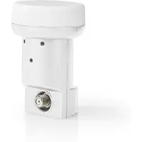 Nedis LNB Simple Connecteur de sortie : 1x F-Connector Gamme de bruit : 0.90 dB Unisexe (LNB Single), Tête universelle, Blanc