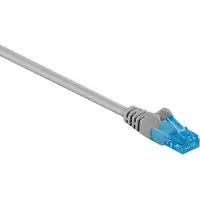 Goobay Câble de raccordement CAT 6a, U/UTP, gris, 30 m - Conducteurs en cuivre (CU), gaine sans halogène (LSZH)