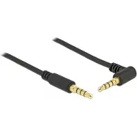 DeLOCK - Câble audio - mini jack 4 pôles mâle pour mini jack 4 pôles mâle incliné - 3 m - noir