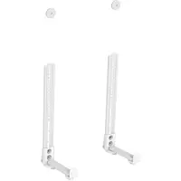 My Wall HZ 19 WL Support universel pour barre de son avec support de socle antidérapant (Installation murale, Pivotant), Pied + support mural pour enceinte, Blanc