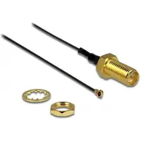 DeLOCK Câble d'antenne RP-SMA à MHF-4, 35cm, pour l'installation (Câble d'antenne)