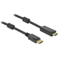 DeLOCK Câble vidéo / audio (10 m), Câble vidéo, Noir