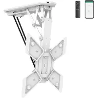 My Wall Support TV plafond HL43MW pour téléviseurs 23-55 pouces (58-140 cm) avec télécommande sans fil et application blanche