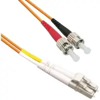 Intronics 30 m de câble réseau en fibre optique pour périphérique réseau - Deuxième connexion : 2 x ST Network - Mâle - Câble de raccordement - Orange