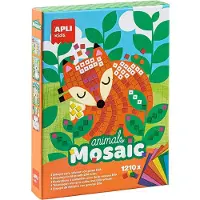 APLI Kids APLI - Mosaïque d'animaux en mousse (4 cartes, 10 pièces en mousse)