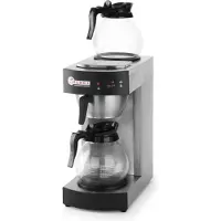 Hendi Machine à café Kitchen Line avec 2 carafes en verre de 1,8 litre et 100 sachets de filtre.