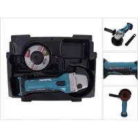Makita DGA 452 ZE Meuleuse d'angle sans fil 18V, 115mm, Solo + 1x Insert assorti pour Makpac ( 837632-8 ) - sans batterie, sans chargeur