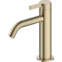 Hotbath Ace Mitigeur de lavabo - bas - sur plage - sans vidage - Laiton brossé PVD AC003BBP