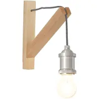 Mexlite - applique murale - Dion - marron - bois - E27 - 7787BE