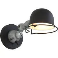 Steinhauer Mexlite - applique murale - Davin - noir - aluminium métal - lampe de lit - E14 - 7657ZW
