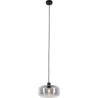 QAZQA Suspension Art déco noire avec verre fumé - Bizle