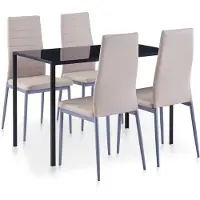 vidaXL Ensemble de salle à manger 5 pcs Cappuccino