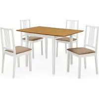 vidaXL Ensemble de salle à manger 5 pièces MDF blanc