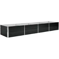 vidaXL Lit surélevé de jardin Anthracite 320 x 80 x 45 cm Acier galvanisé