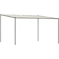 vidaXL Pavillon Blanc 4x4 m 180 g/m² tissu et acier