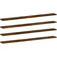 vidaXL Étagères murales 4pcs chêne fumé 100x10x1,5cm bois d'ingénierie