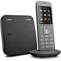 Gigaset Téléphone sans fil B07CPBXLXS Cl660 Dect Gap Id Call mains libres Noir