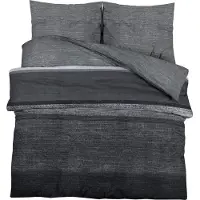 vidaXL Ensemble de literie gris foncé 135x200 cm coton
