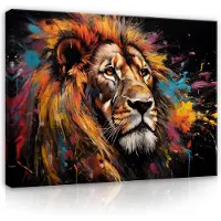 Canvas Impression sur toile abstrait pop art moderne 100x75 cm xxl tableau décoration deco murale intissée pour salon chambre cuisine
