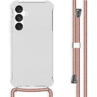 IMoshion Coque arrière Transparente avec cordon pour Samsung Galaxy A55 - Rose Doré