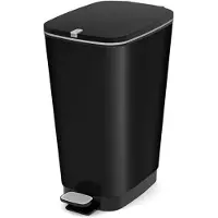 Keter Poubelle à Pédale Taille M 30-35 L 27 X 41 X H45 Cm Black - Chic Bin - Curver