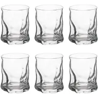 Bormioli Rocco Verre À Whisky 420 Ml I Bormioli Sorgente I Lot De 6 I 10,7 X Ø 8,3 Cm I Verre Old Fashioned I Haute Qualité I Glace Au Sol I