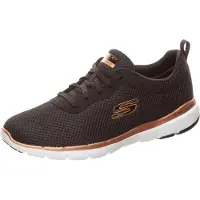 SKECHERS Baskets basses 'Flex Appeal 3.0' beige clair / noir