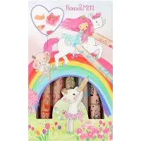 Depesche 12181 Princesse Mimi - Crayons de couleur, 5 crayons de couleur épais, taille-crayon inclus