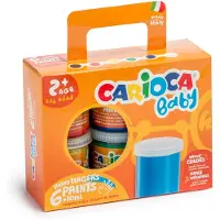 Carioca Finger Baby Watercolour, +2 ans, 6 x 80 ml,