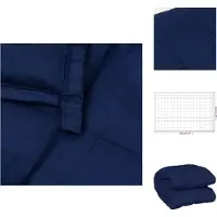 vidaXL Couverture lestée Bleu 120x180 cm 9 kg Tissu