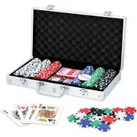 EDM Set Poker With Briefcase Board Game Argenté Enfants