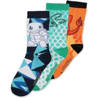 Pokémon Chaussettes Gaming de - Salamèche Bulbizarre Carapuce - Chaussettes Éléments - EU 39-42 - pour Unisexe - multicolore - Taille EU 39-42