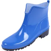Lemigo Femmes, Bottes en caoutchouc, bottines en caoutchouc courtes Elke (38, bleu), Bleu, (38)
